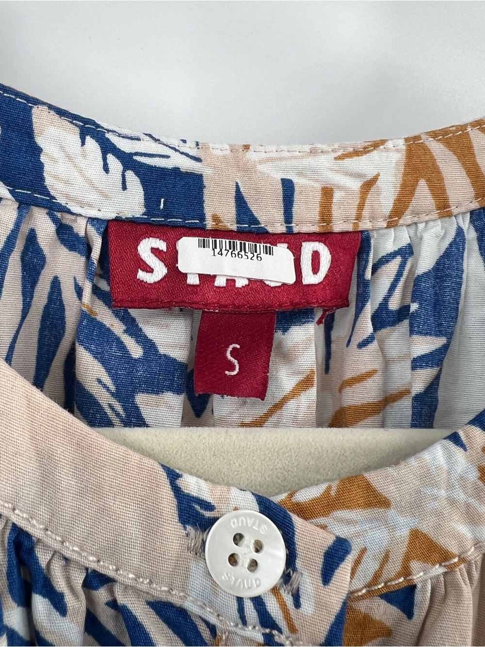Staud Demi Maxi Dress in Land and Sea Tree Cotton Poplin size Small - Picture 6 of 10